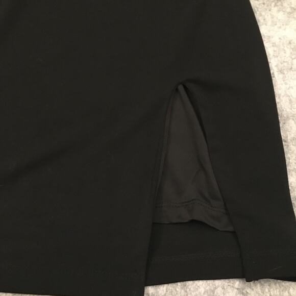 NWT Bebe Little Black Dress, Women's Size Small, Asymmetrical Off Shoulder, Slit - Picture 6 of 9